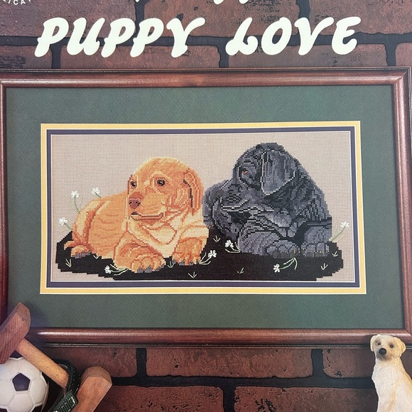 4/$50 Puppy Love Cross Stitch Art pattern book 🪡 - Picture 1 of 6
